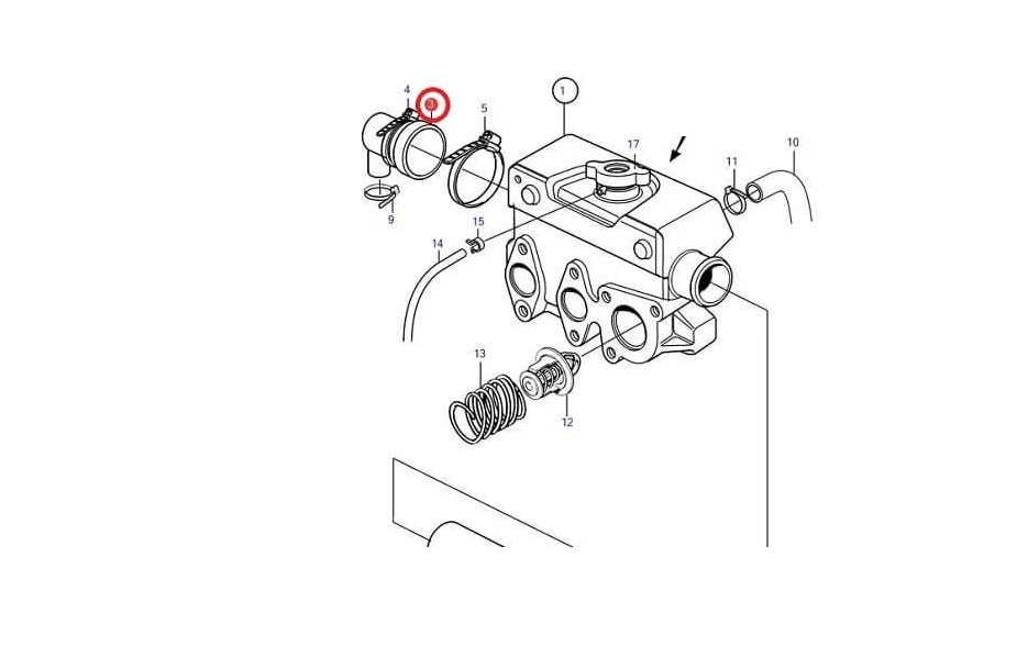 Heat Exchanger Cap for Volvo Penta MD2010 (1995–2000)