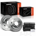 Set of 2 Rear Drilled Brake Rotors & Ceramic Pads for Hyundai Sonata