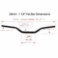 1-1/8" 28mm Fat Bar Handlebar for Kawasaki KX250 KX450 (1985–2023)