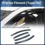 Set of 4 Window Deflectors for Ford Focus (2012–2018) Black Vent Visors