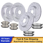 Set of 4 Disc Brake Rotors and Pads for Ford Flex Explorer Taurus (2009–2019)