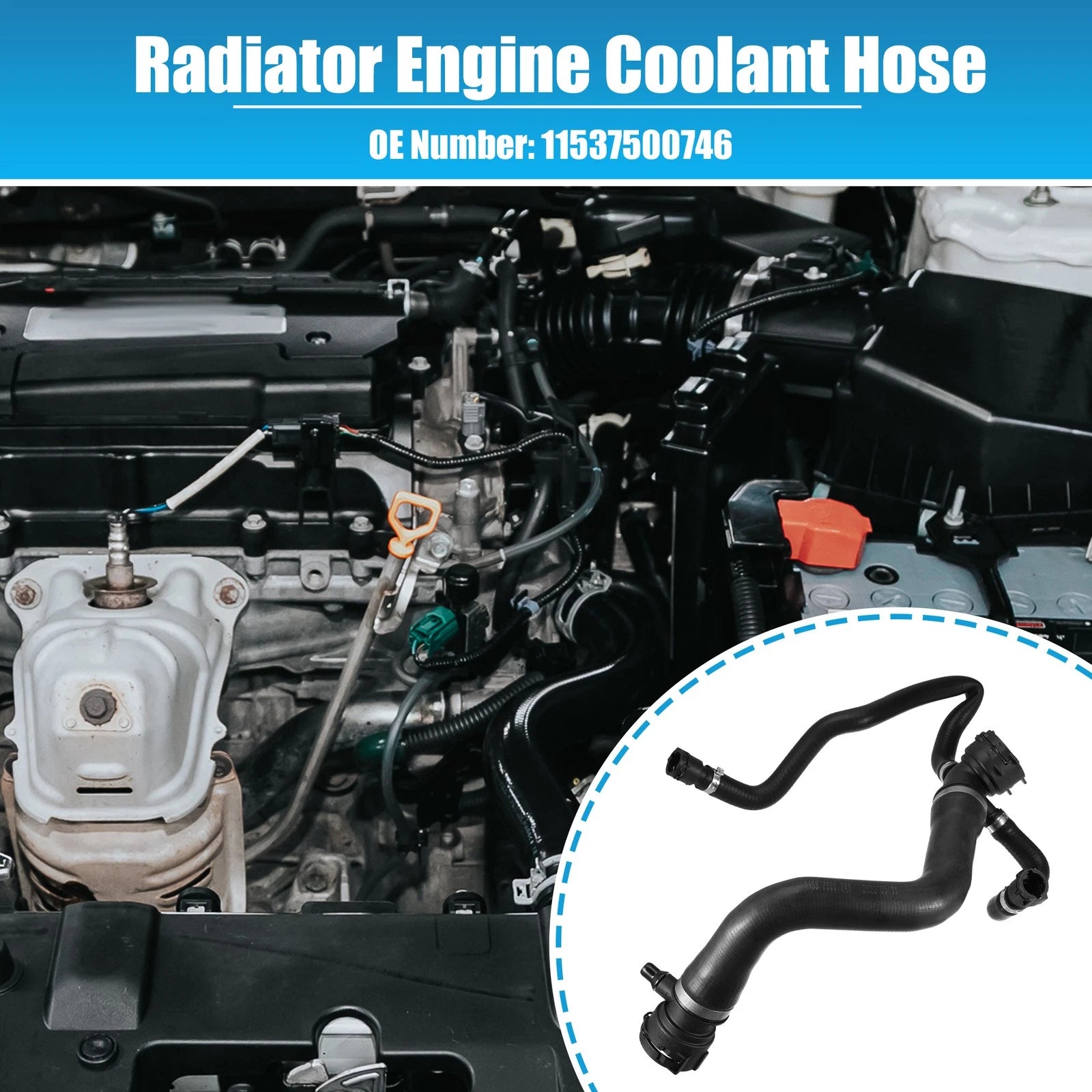 Upper Radiator Coolant Hose Pipe for BMW X5 (2000–2001) No. 11537500746