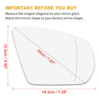Heated Right Rearview Mirror Glass for Mercedes-Benz C-Class (A0998100016)