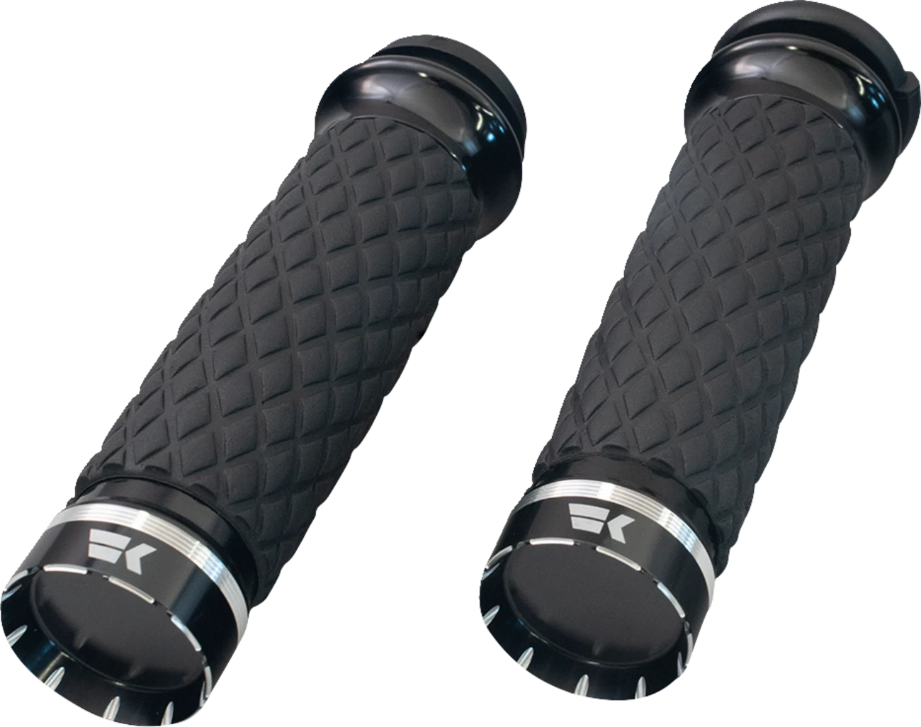 Tracer Grips for Harley Davidson (Custom Contour, Diamond, Black) (500320)