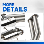 Dual Tip Muffler Catback System + Removable Silencer for Nissan 240SX (1989–1994)