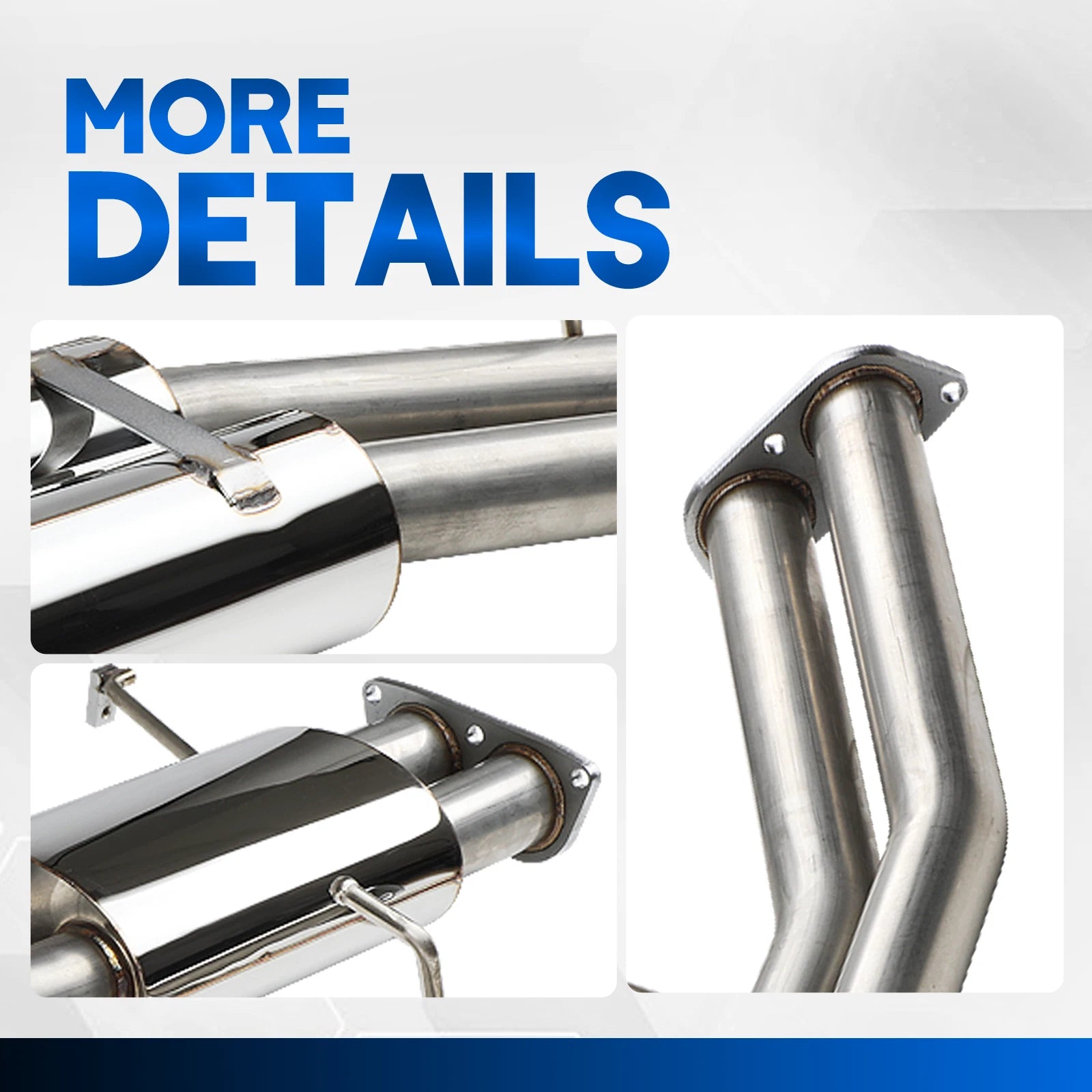 Dual Tip Muffler Catback System + Removable Silencer for Nissan 240SX (1989–1994)