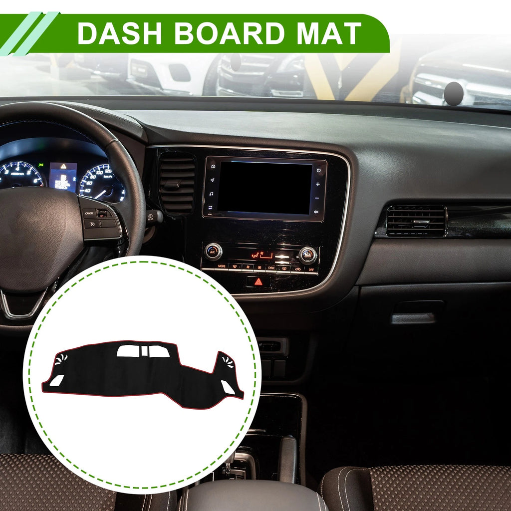 Dashboard Dash Cover Mat for Mitsubishi Outlander 3 PHEV (2016–2023) Black Red