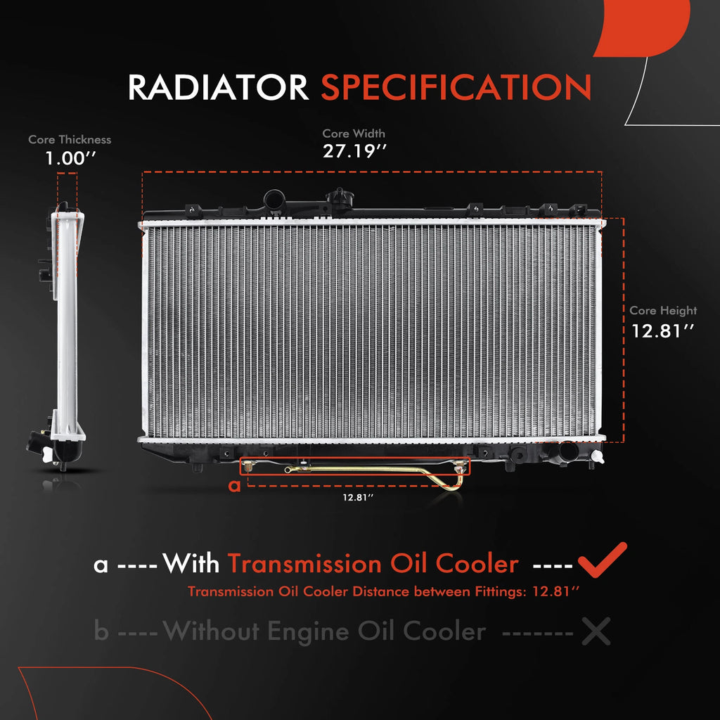 Radiator with Oil Cooler for Toyota Celica (1990–1993) 2.0L 2.2L Automatic