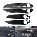 Interior Door Panel Cover Trim for Mercedes GLC Class X253 (2016–2021) Carbon Fiber Black