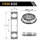 Deep Groove Ball Bearing P5 for Scooter Skateboard Wheel (12x28x8mm)