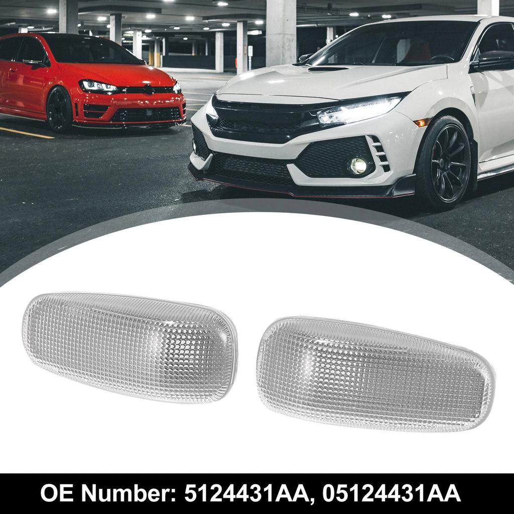 Pair Front Side Marker Light Lens Cover for Dodge Sprinter 2500 3500 (2007–2018) 5124431AA