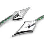 Spike Diamond LED Turn Signal Integrated Mirrors for Harley Touring Dyna (All Years)