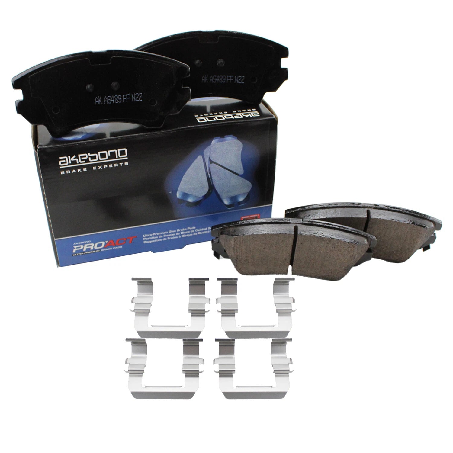 Set of 4 Akebono ProACT Ultra Premium Ceramic Front Brake Pads for Camaro Caprice (1995–1995)