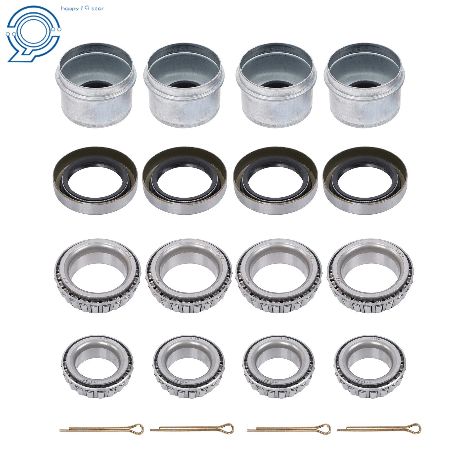 Galvanized Trailer Hub Kit for 3500 lbs (5 on 4.5)