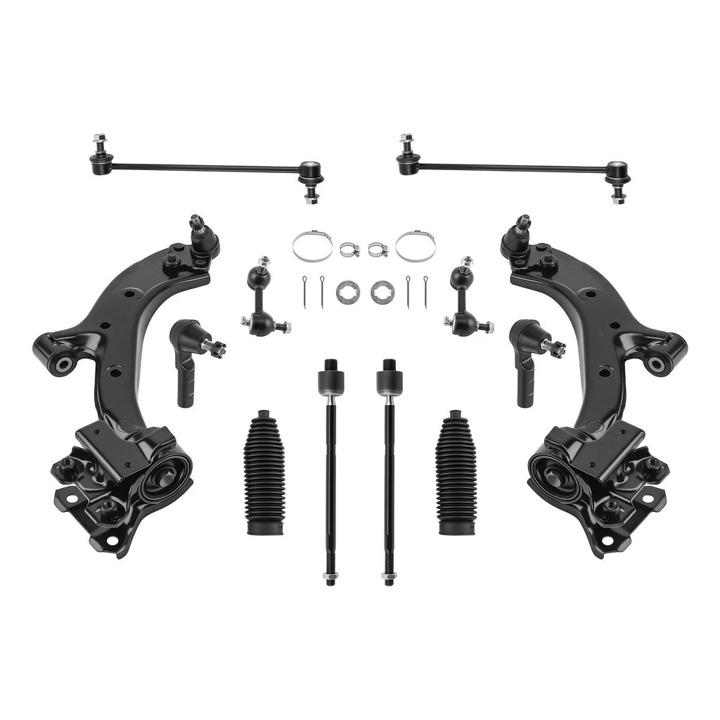 12x Front Lower Control Arm Sway Bar Tie Rods Kit for Honda CR-V (2007–2011)