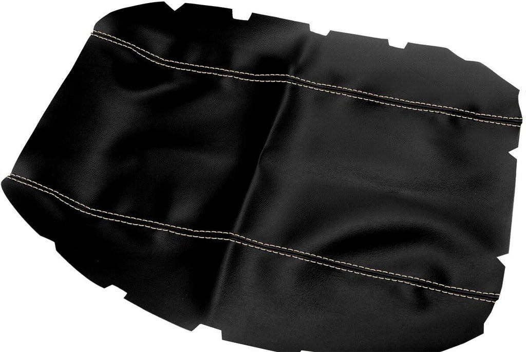 Leather Console Lid Armrest Cover for Ford Expedition (2003–2006) Beige Stitch