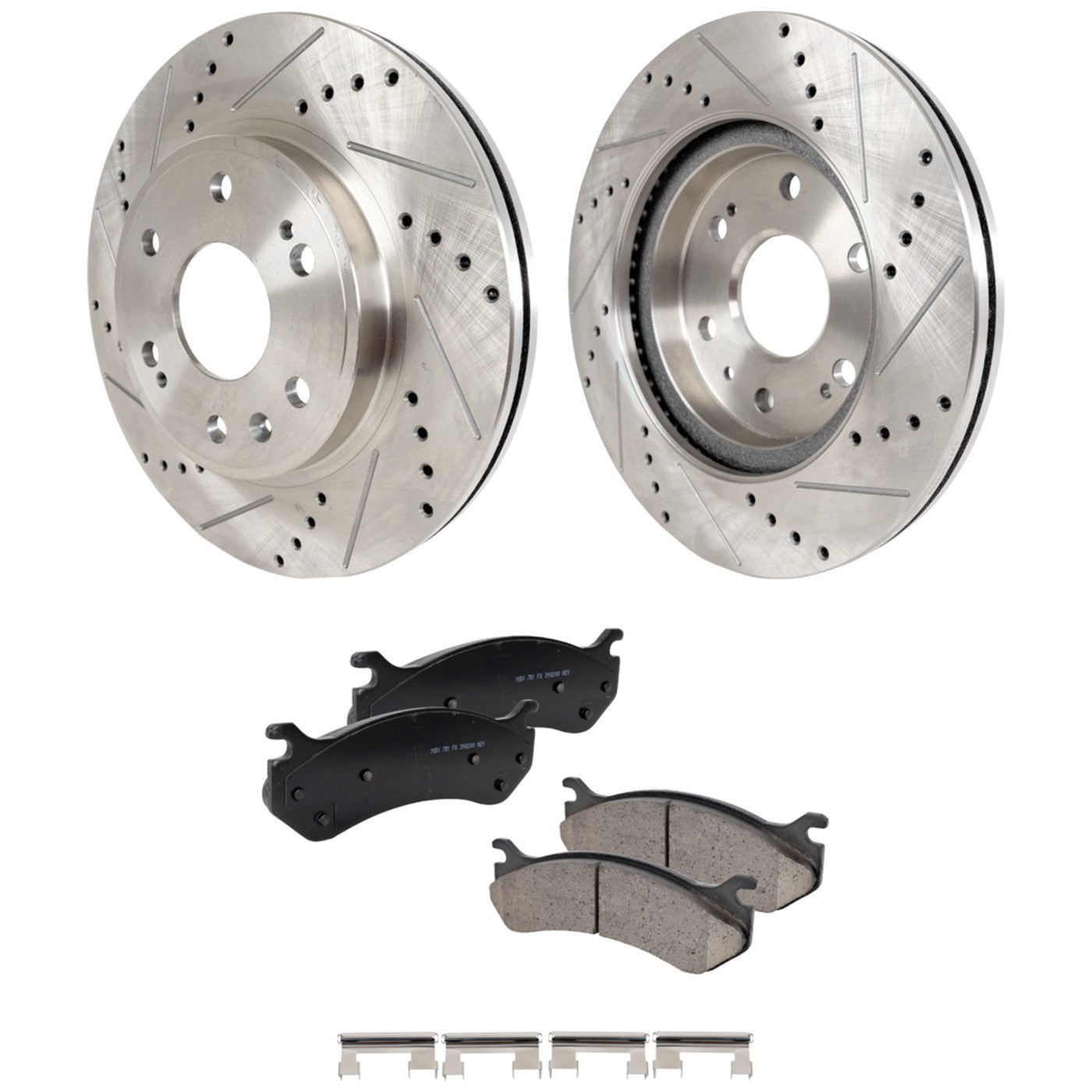 Disc Brake & Pad Kit for Chevy Silverado 1500 (2006) Cross-drilled