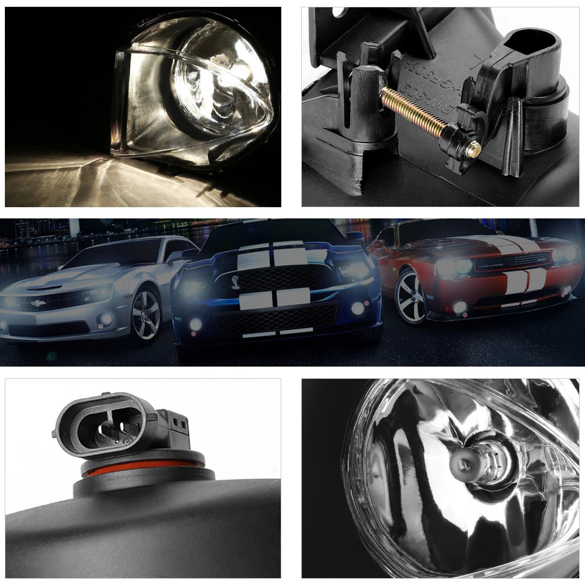 Clear Lens Front Bumper Fog Lights for BMW 3-Series E90/E91/E92/E93 (2006–2008)