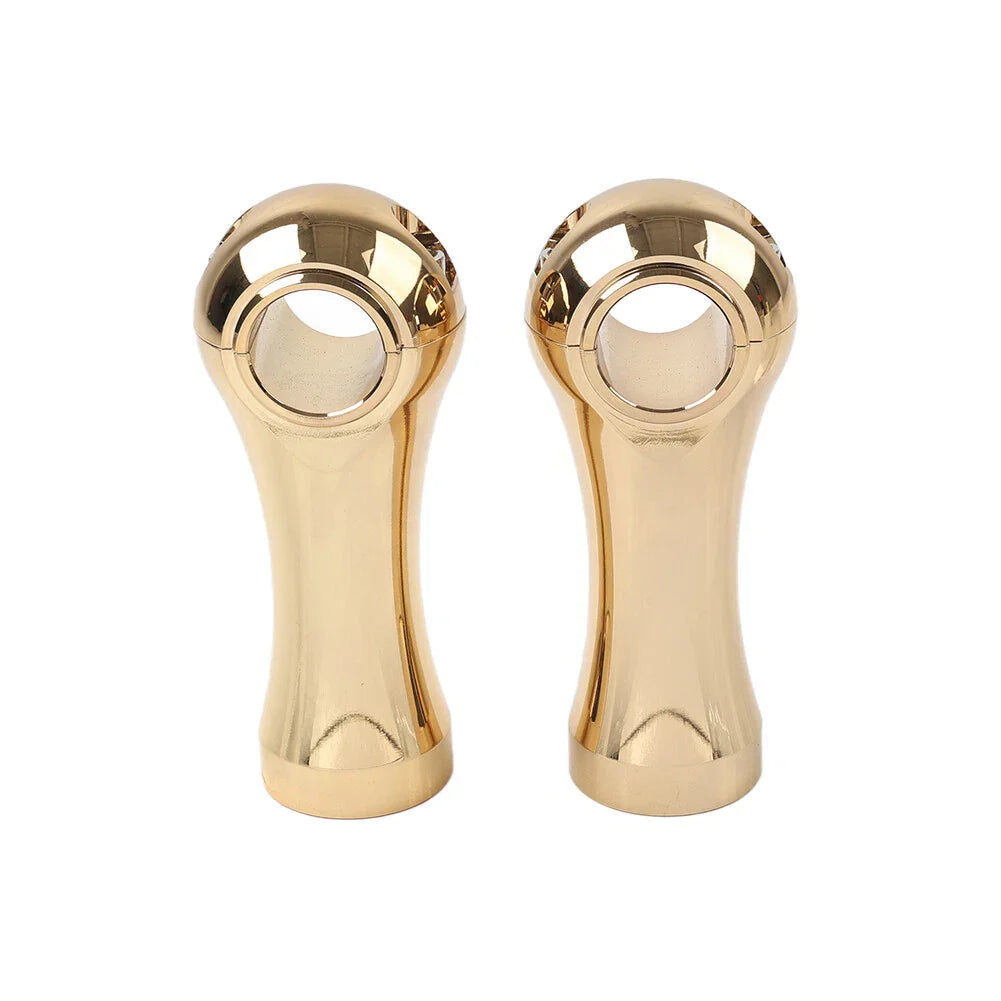 Tall Gold Handlebar Riser Clamps for Harley Dyna Softail Road King