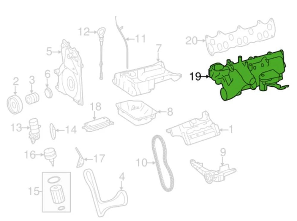 Genuine OEM Left Engine Intake Manifold 6420906737 for Mercedes-Benz