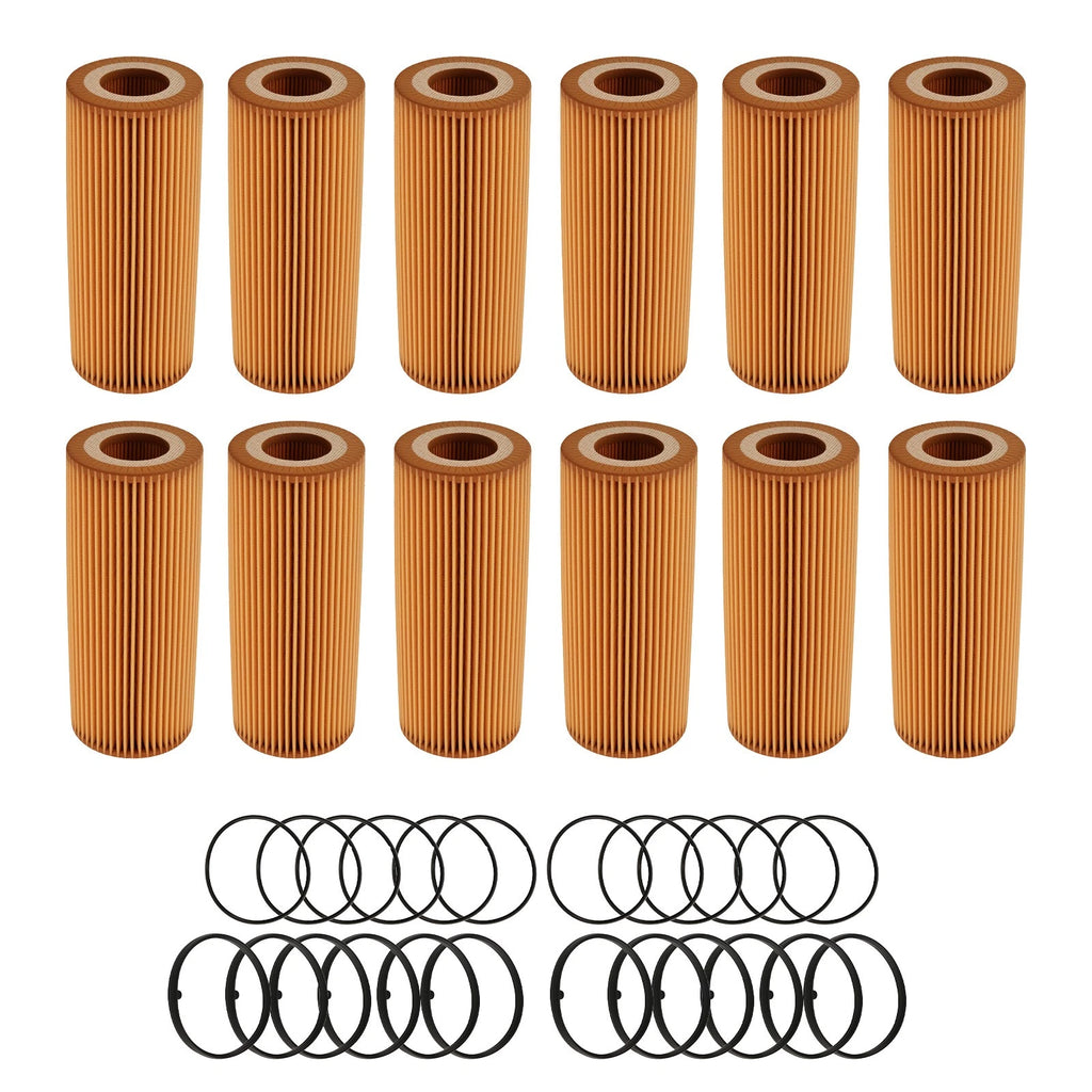 Set of 12 Replacement Oil Filters for Audi Porsche VW 3.0L