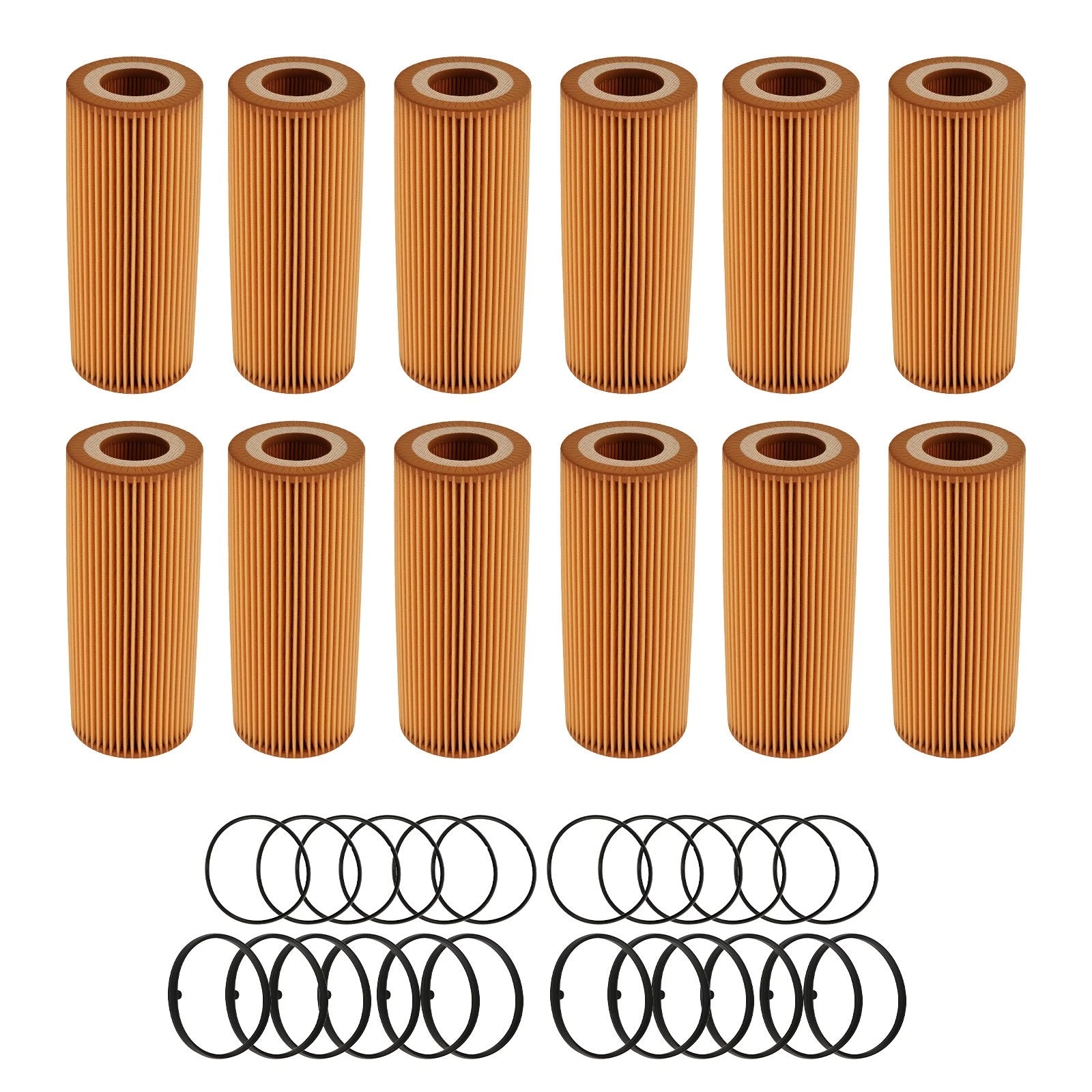 Set of 12 Replacement Oil Filters for Audi Porsche VW 3.0L