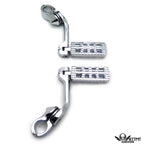 CNC Dominator 5" Highway Foot Peg Clamp Kit 1.25" for Harley Road Glide (2015–2023)