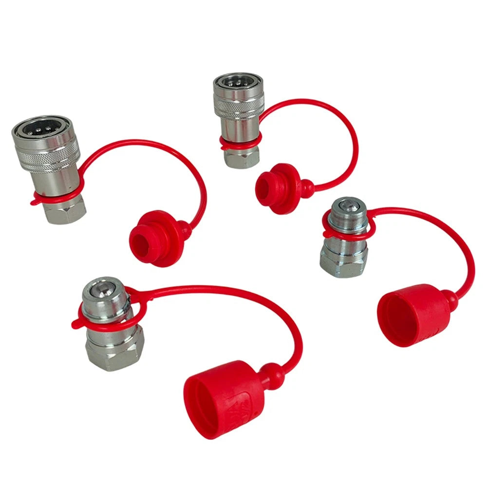Set of 2 Hydraulic Coupler Quick Connect 1/2" NPT for Pioneer Style