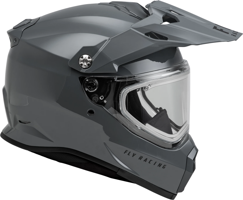 Fly Racing Trekker CW Solid Helmet for Snowmobiles (X-Large, Grey)