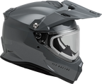 Fly Racing Trekker CW Solid Helmet for Snowmobiles (X-Large, Grey)