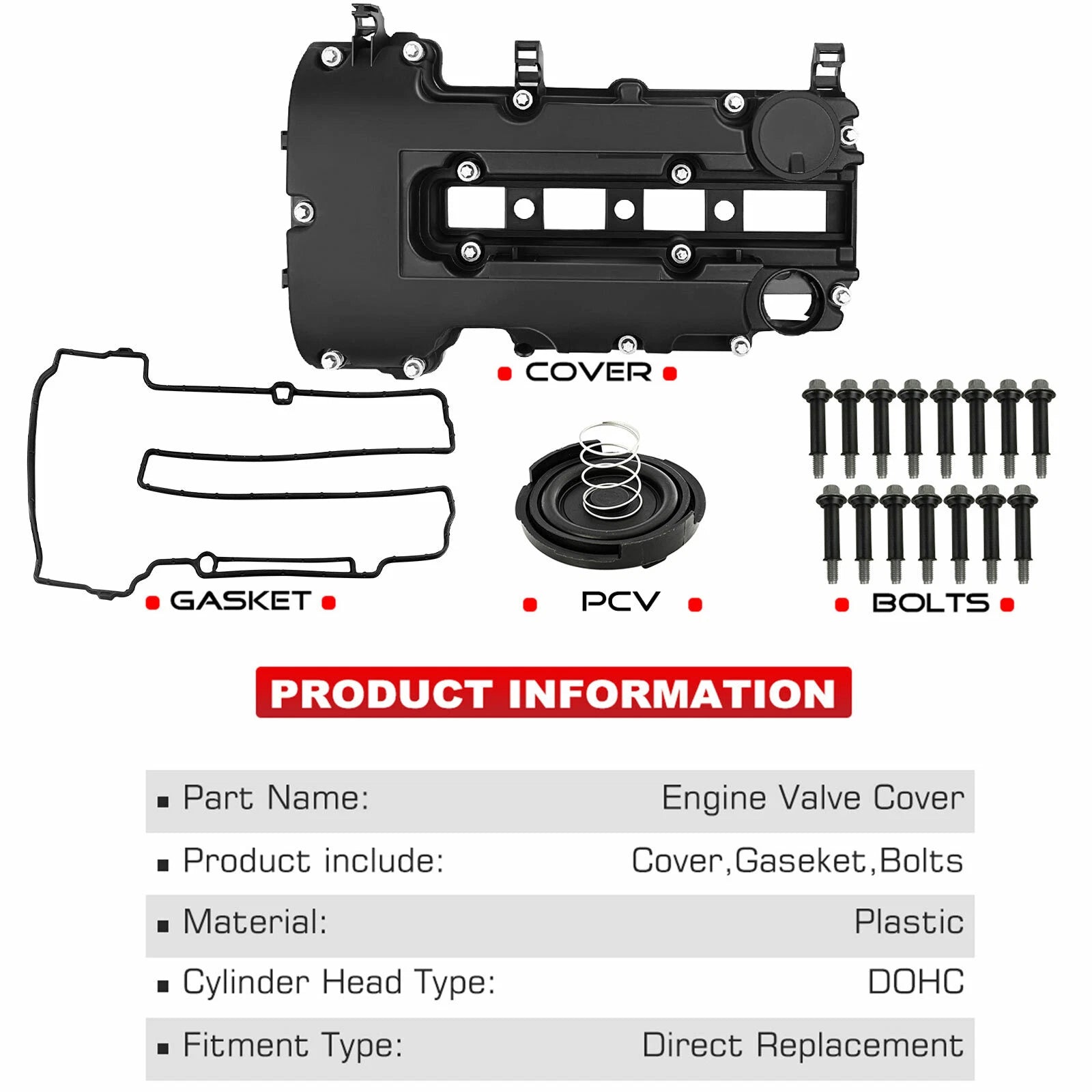 Engine Valve Cover for Buick Encore Cadillac ELR Chevrolet Cruze (2013–2020)