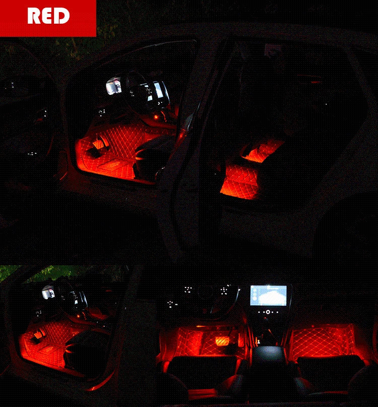 LED Foot Light Strip / USB-Powered / Interior Signal Lamp for Cars