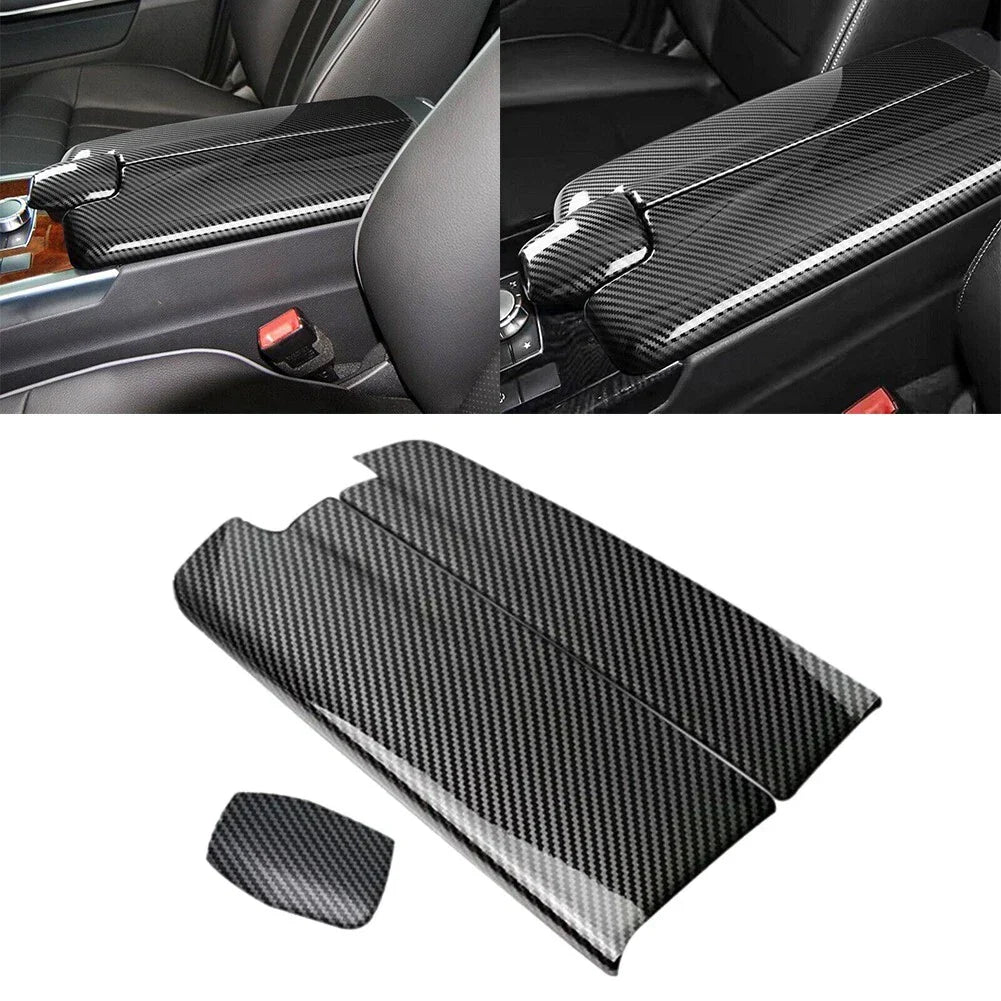 Fiber Center-Carbon Armrest Box Cover for E Class W212 (2010–2015)