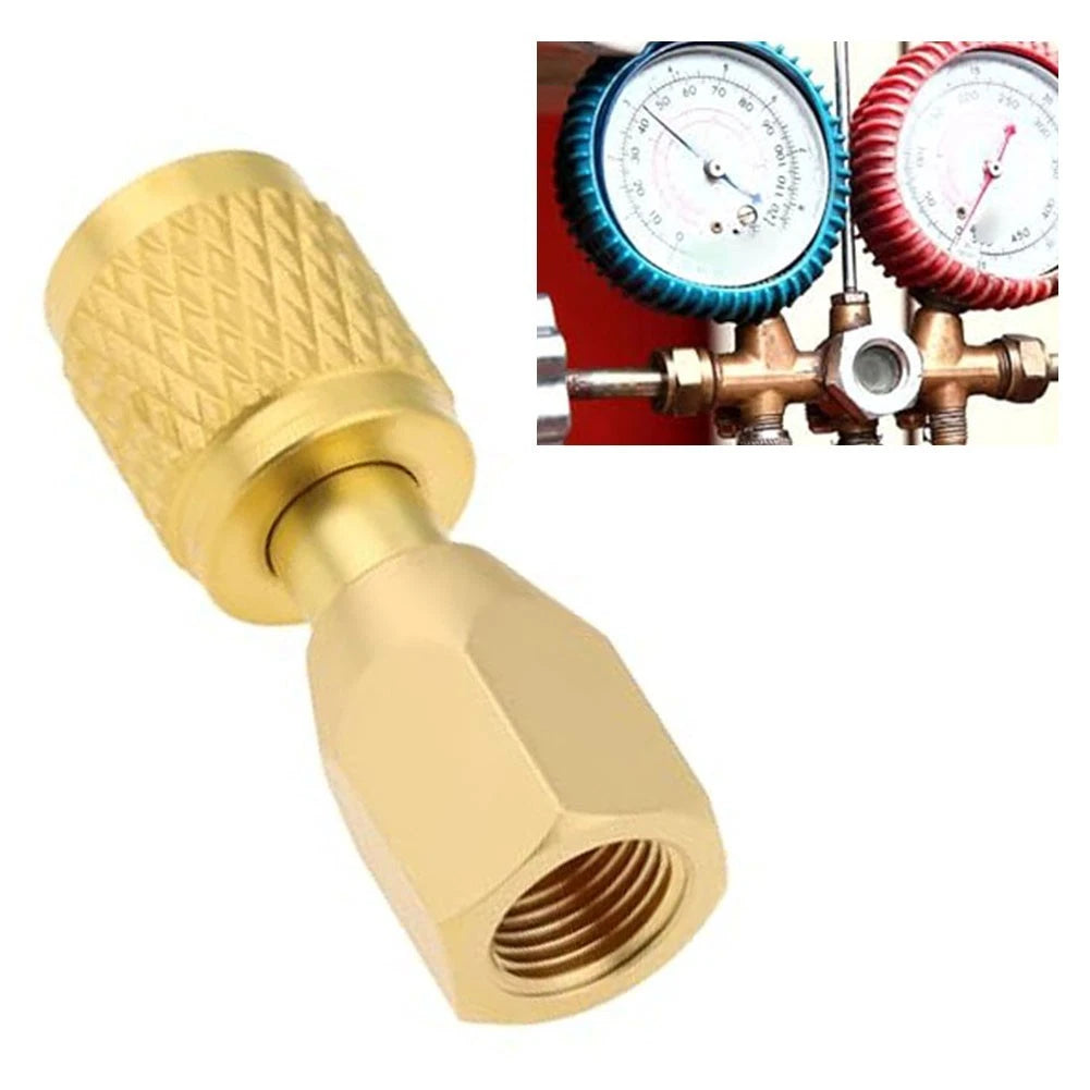 1/8 NPT Female to 1/4 SAE Female Quick Connector for HVAC Tools (HVAC)
