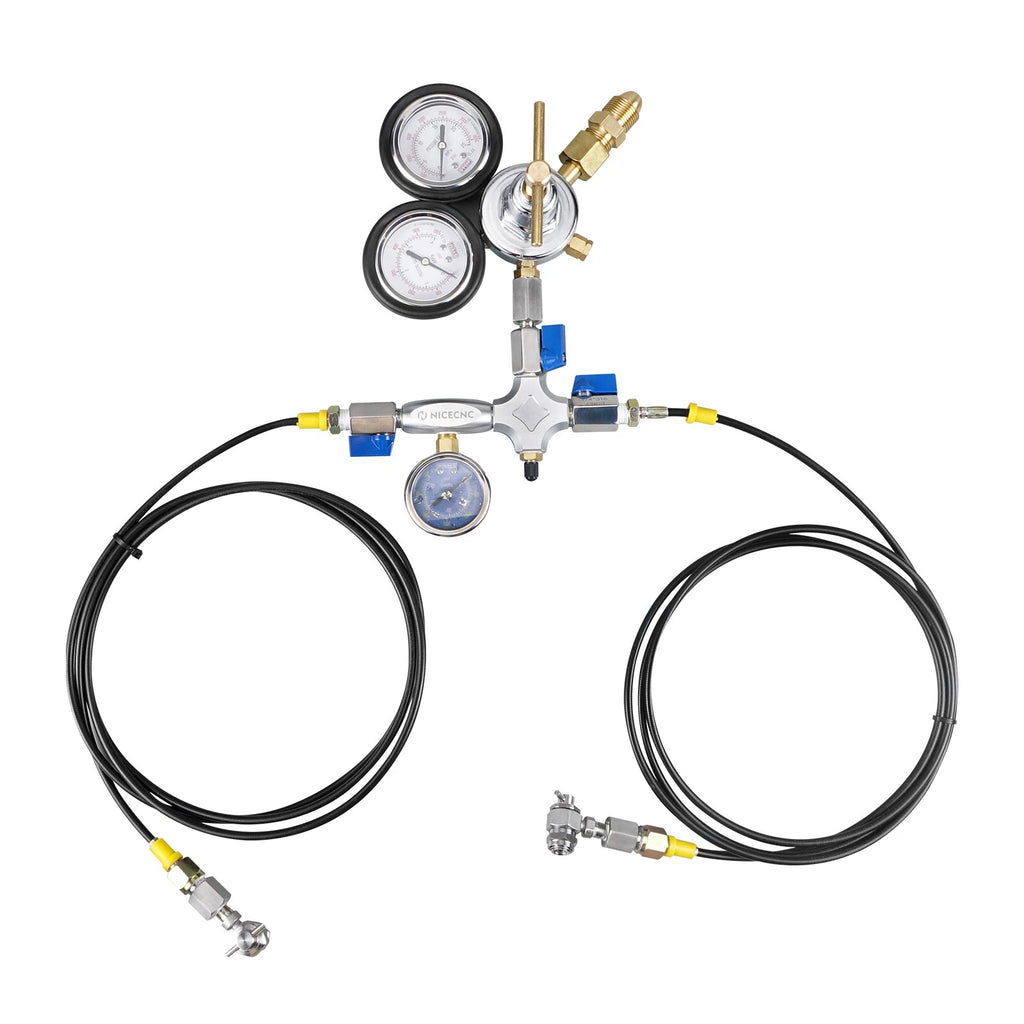 Dual 8 Feet 380psi Hose Nitrogen Shock Fill Tool for ATV UTV