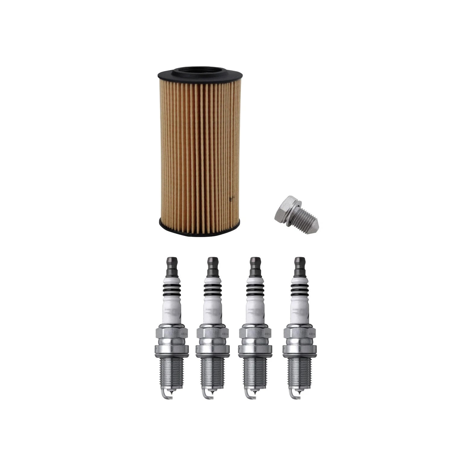 Wix Oil Filter & NGK 4 Iridium IX Spark Plugs for Audi TT Quattro (2000–2015)