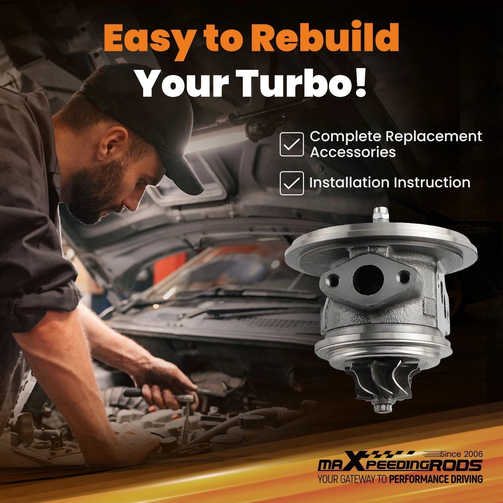 Turbo Cartridge for Rhino Motorcycle ATV (100hp)