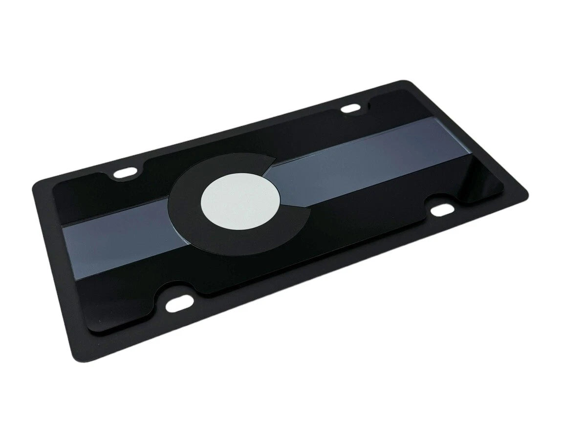 Premium Black License Plate Cover for Colorado (2012–2024)