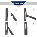 Set of 2 Rear Windshield Wiper Blade Arms 380mm for Chevy Spark (2013–2015) Spark EV (2014–2016)