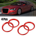 Set of 4 Red Aluminum Alloy Air Vent Ring Trim for Audi A3 S3 Q2L (2013–2021)