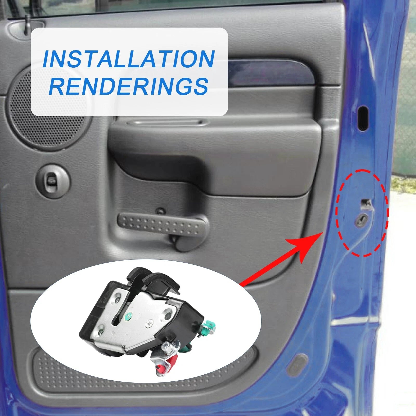 Door Lock Latch Actuator for Dodge Ram 1500 2500 3500 (1994-2002)