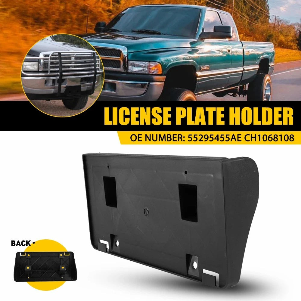 Front License Plate Frame Tag Holder for Ram 1500 2500 3500 (1994–2002)