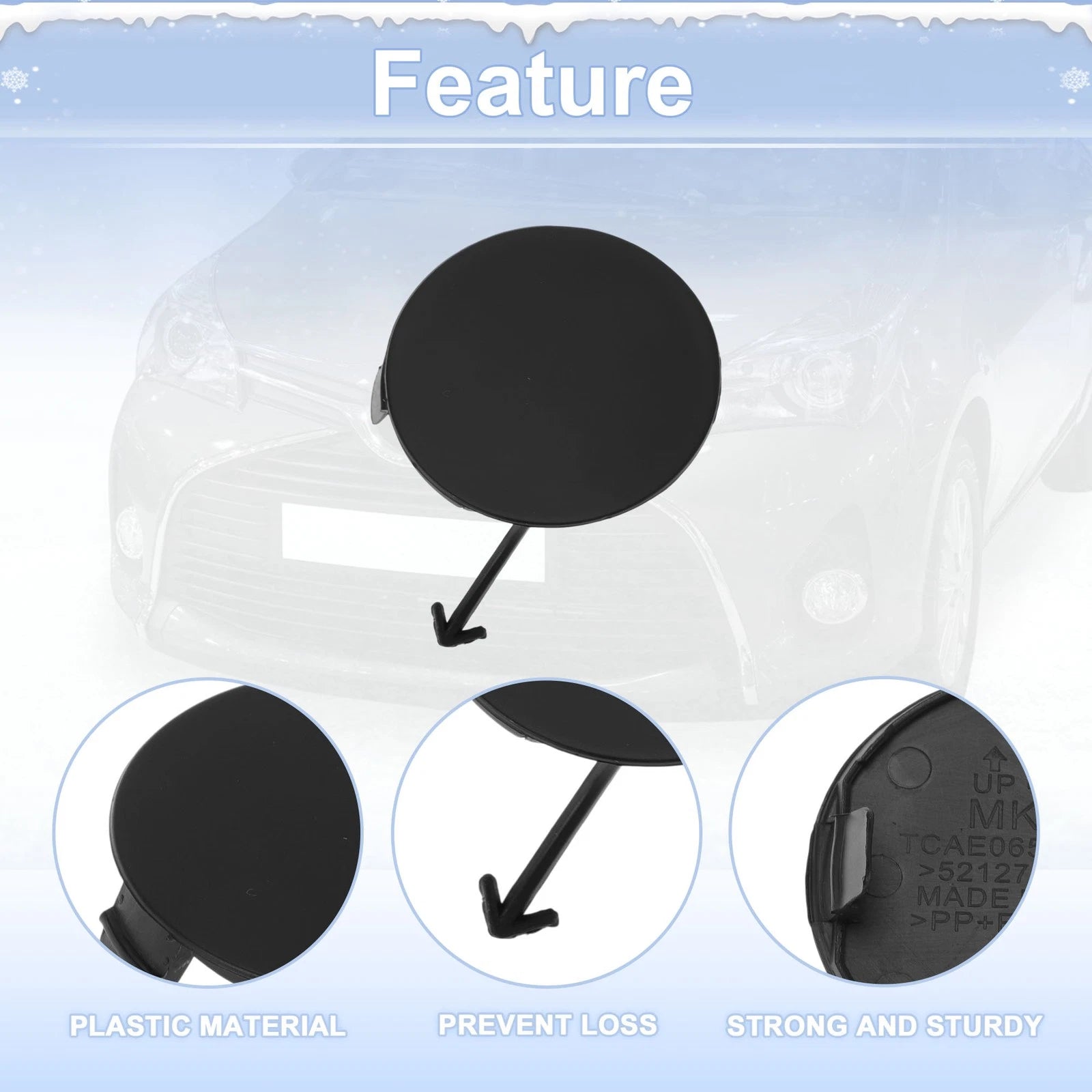 Tow Hook Cover Cap for Toyota Prius (2017–2022) No. 5212747908