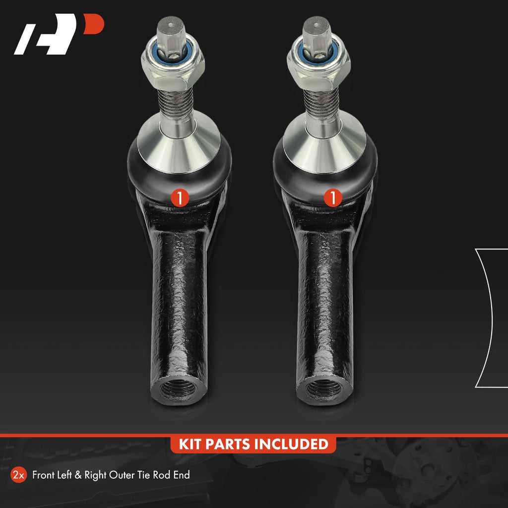 2X Front Outer Tie Rods for Ford Five Hundred (2005-2007)