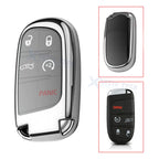 TPU Remote Key Cover for Dodge Jeep Chrysler (Glossy Silver) (2015–2025)