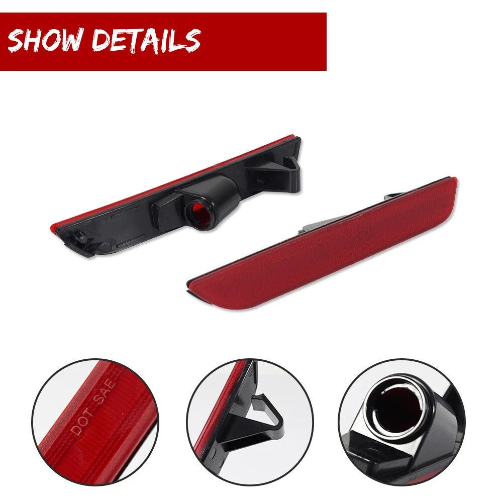 Set of 2 Front & Rear Side Marker Lights for Ford Mustang (2010–2014)