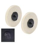 Set of 4 Wool Felt Polishing Wheels for Universal Polisher (3")