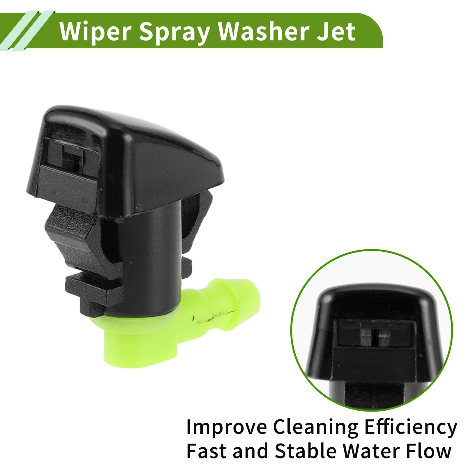 Windshield Washer Nozzle with Hose Connector for Dodge (No. 68269108AA)