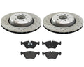 Front Brake Kit 325mm Vented Disc Rotors Low-Met Pad Set for BMW E46 M3 (2001–2006)