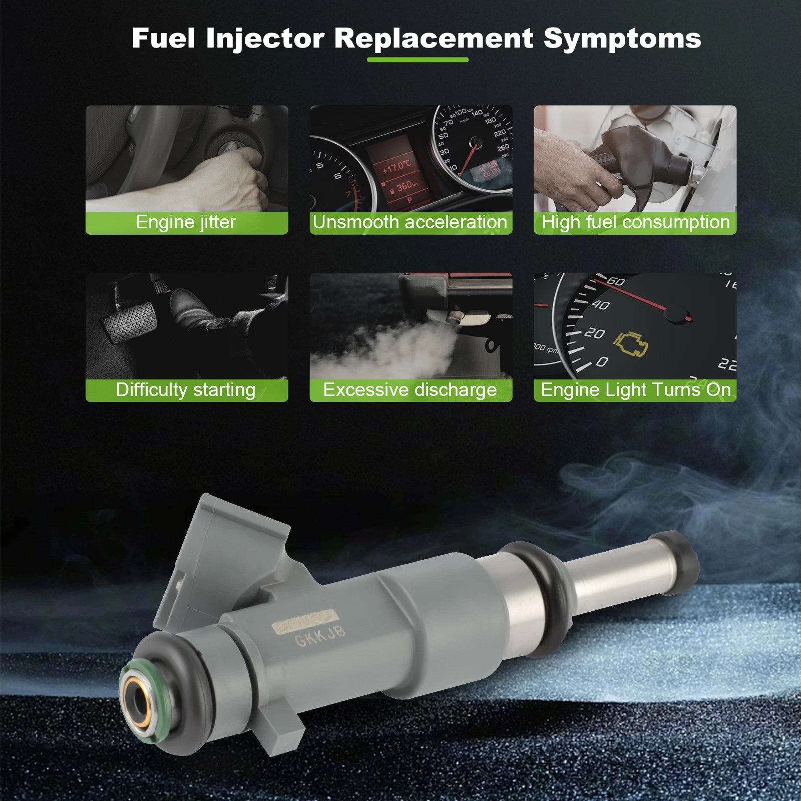 Set of 4 Fuel Injectors for Nissan Frontier (2005–2020) 2.5L